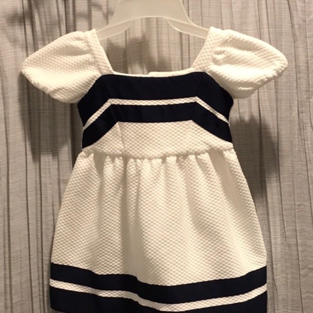Janie and Jack White and Navy Kids Dress